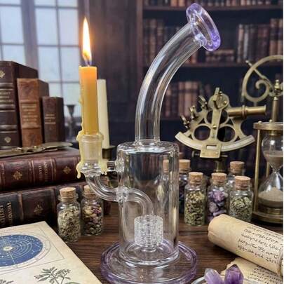 Retro Lab Style Glass Candle Holder, Scientific Inspired Tabletop Candle Ornament
