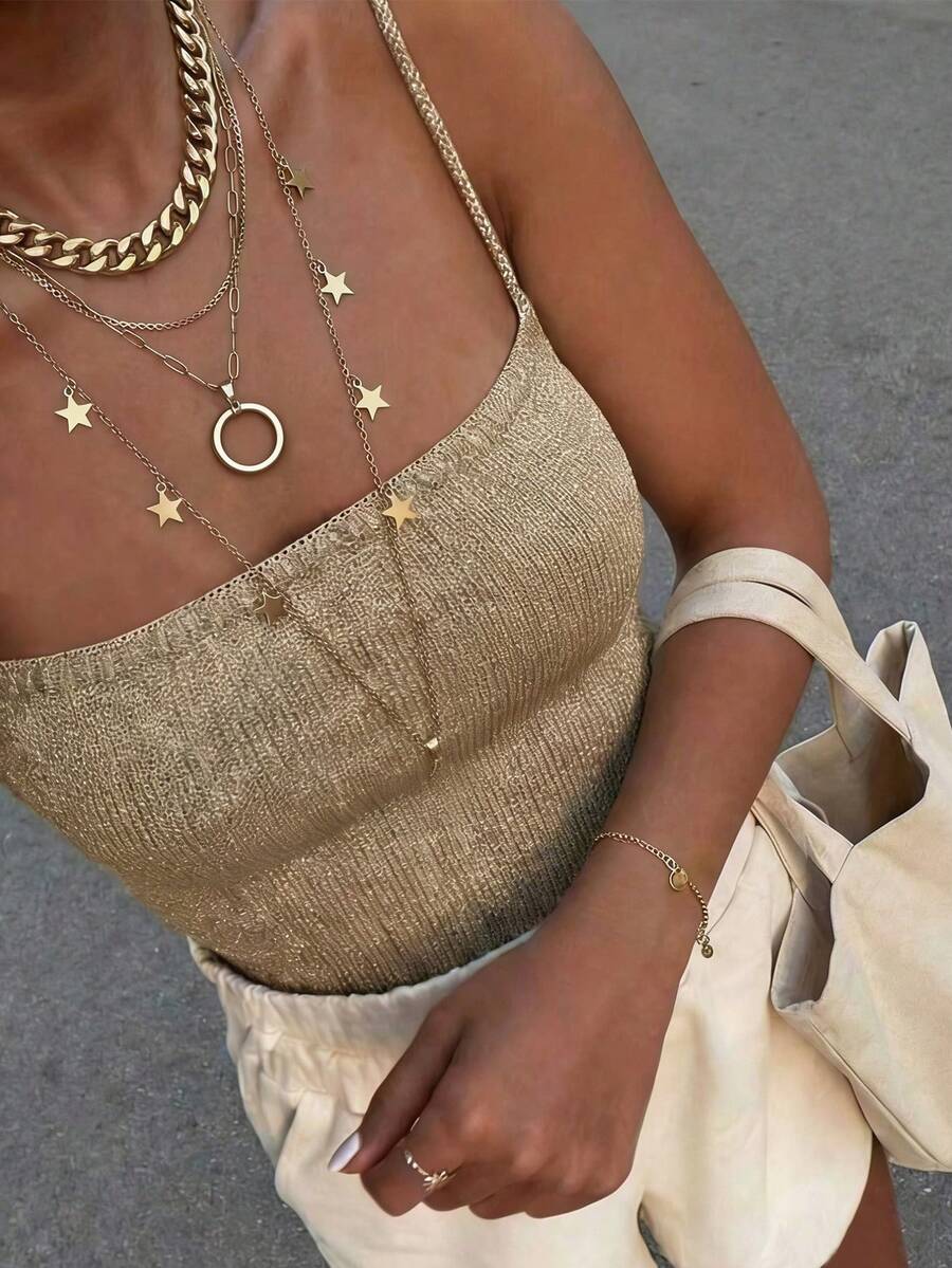 Women's New Floral Print Faux Button Beach Vacation Camisole - Maroon - View 1