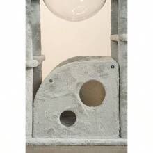 Rascador para Gatos, Árbol Mueble Torre para Gatos, Varios Niveles, con Diseño de Queso (170CM Gris) - Rojo y blanco - Ver 8