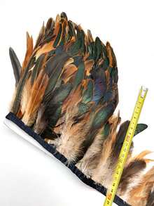 1Meters Natural Chicken Rooster Tail Feathers Trims Fringe Ribbons For Sewing Accessories DIY Plumes Dream Catcher Decor 13-18cm - A - View 10