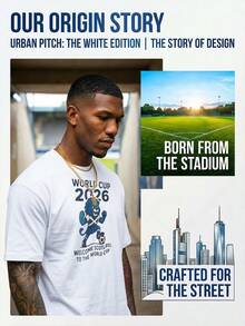 Men's FIFA World Cup 2026 Themed T - Shirt With Scottish Lion Graphic, 100% Cotton, Breathable & Comfortable, Essential For Cheering On Your Team - trắng - Xem 5