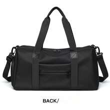 1 pieza Bolsa deportiva de gran capacidad y unicolor, con compartimento para separar lo húmedo y lo seco, adecuada para deportes en interiores, campamento al aire libre, bolsa de viaje con correa para el hombro y bandolera, bolsa de viaje de alta calidad para trayectos cortos, bolsa unisex de hombro y bandolera, bolsa deportiva y de fitness con separación de húmedo y seco, bolsa de natación - Multicolor - Ver 9