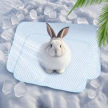 1 pieza Alfombrilla de mascota con puntos de verano fresco, malla transpirable y de secado rápido, resistente a arañazos y lavable a máquina, adecuada para hámsteres, conejos, gatos y mascotas pequeñas - Multicolor - Ver 3