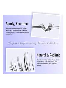 48 Miếng Nối Mi Tự Làm, Mi Chùm, Mi Giả Từng Miếng, Mi Nối Tự Nhiên, Có Thể Tái Sử Dụng, Màu Đen, Dải Siêu Mỏng, 48 Chùm Mi Của BEYELIAN (Kiểu 5, Dải Đen 16mm) - C - Xem 6