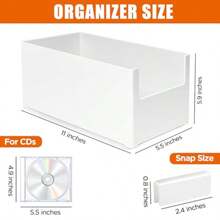 CD & DVD Racks - บลังโก - ดู 3