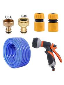 High Pressure Home Car Wash Water Gun And Hose Set - Durable PVC, Long Reach And High Flow Rate, For Efficient Cleaning And Garden Watering, Nozzle, 4/6 Inch Fittings - B - View 14