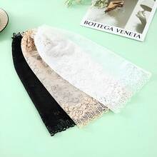 1 par de mangas protectoras de encaje con estampado floral, calentadores de brazo elegantes y transpirables de nailon, mangas protectoras del sol de estilo femenino para viajes y festivales - Estilo de encaje - Ver 7