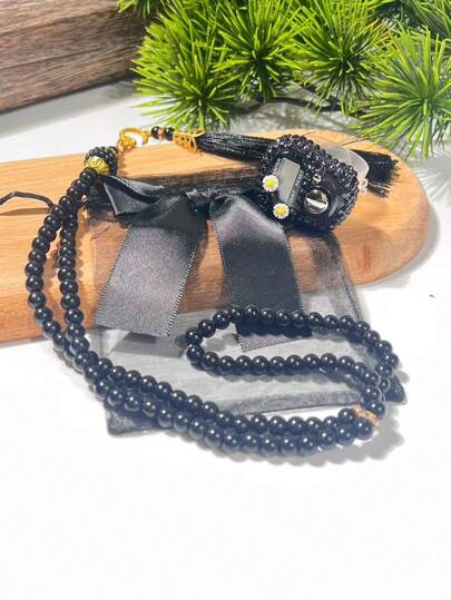 حقيبة هدايا بفيونكة أنيقة، عداد مسبحة إلكتروني مخصص جديد، متوفر بألوان متعددة، تصميم خفيف وصغير الحجم للحمل بسهولة، مناسب لأغراض متنوعة مثل الصلاة اليومية، الأنشطة التجارية، إحصاءات تدفق العملاء، ألعاب الترفيه، هدايا المناسبات وغير ذلك