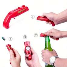 1pc Beer Bottle Opener, Bottle Cap Opener With Opening Function - Multi-Functional Party Accessory, Suitable For Beer Bottle Opening, Wine Uncorking - Perfect For Home Bar, Party And Wedding, Kitchen Accessory, Home Decor, Back To School - Multicolor - View 8