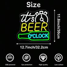 1 Biển đèn LED neon trang trí treo tường cho tiệc quán bar, có thể điều chỉnh độ sáng bằng công tắc, cấp nguồn USB, lý tưởng cho lễ hội âm nhạc, quán bar, câu lạc bộ đêm, phòng giải trí, quầy bar khách sạn, nhà hàng, món quà sinh nhật và lễ hội hoàn hảo. - ánh sáng đa sắc - Xem 18