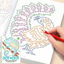 32 Pages Fun Dot-To-Dot Puzzle Book, Connect The Dots Drawing Book, Magic Line Concentration Training Book, Connect Dots And Color Activity, Suitable For Boys And Girls 3 Years And Older, Back To School Gift, Early Development Toy Book, Thanksgiving Gift, Christmas Halloween Gift, Easter Gift. - Multicolor - View 12