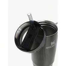 STANLEY - The Quencher H2.0 Fluted Tumbler 30 OZ With Handle & Straw Stainless Steel Vacuum Travel Mug, Leakproof Lid, Large Capacity Cup For Water, Coffee, Iced Drinks - 008 BLACK PVD - View 3