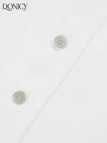DONICY 白色V领马甲，女士无袖西装马甲，时尚修身翻盖口袋马甲，时尚办公上衣 - 白色 - 查看 3