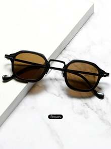 1 Pair Unisex Square Retro Casual Chic Sunglasses - Multicolor - View 10