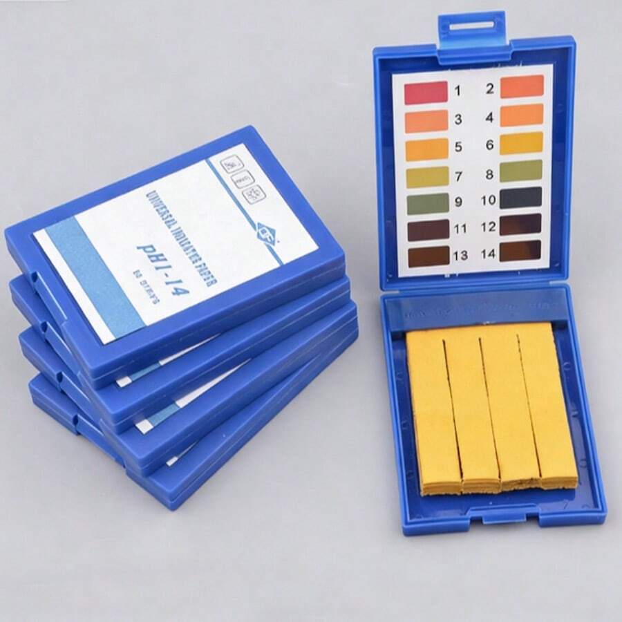 PH Test Strips 1-14 Universal Full Range - Plastic Box Sealed Storage - Blue - View 1
