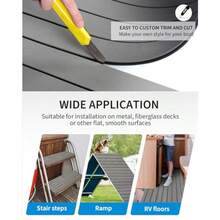Boat Flooring EVA Foam Self-Adhesive 96''x45.6''/36''/28.8''/16.8'' Faux Teak Marine Boat Decking Sheet For Jon Boats Yacht Floor - Gray With Black Lines - View 6