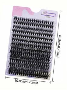 280 Clusters Of 40D Thick D-Roll False Eyelashes Set 9-16mm Mixed Length Soft Natural Single Graft DIY Home Grown Eyelashes - View 2