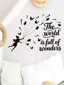 mama look 1pc, Multi-Size, PVC Self-Adhesive Removable Wall Sticker, Motto, Text Sticker, Positive Energy Inspirational Home Decor Sticker, Suitable For Bedroom, Living Room, Study, Entrance, Corridor, Wall Decoration, Room Decor, Etc. - Multiple Styles - View 5