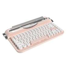 ATTACK SHARK AJAZZ AF84 Wireless Typewriter Keyboard, Cute Retro Aesthetic Design With Integrated Stand For Tablet, Phone, Mixed Color Retro Round Keycaps, 2.4Ghz Wireless/Bluetooth For Table,/PC/Win,Christmas Gift/Xmas Gift/New Year 2026/Holiday / Xmas Edition/Gift For Kids/Gift For Family/Year-End - View 10