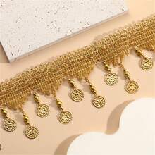 2码流苏花边缝纫花边饰边，7厘米宽，DIY窗帘流苏，流苏吊坠，工艺品和手工材料，流苏缝纫花边饰边，工艺品花边 - 多色 - 查看 3