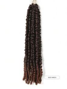 14-Inch Passion Twist Pre-Braided Synthetic Hair Extensions, Ombre Dark Brown, Suitable For Daily Wear, Parties, Vacations And Cosplay - Multicolor - View 10