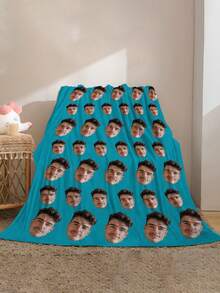 Personalized Photo Blanket, Customized Face Photo, Suitable For Valentine's Day, Mother's Day, Father's Day, Christmas, And Birthday Occasions. Humorous Gift Choice - Multicolor - View 5