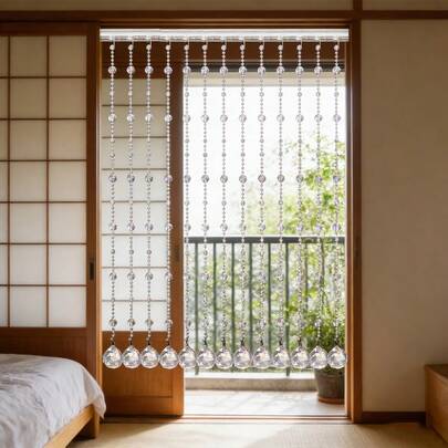 Vòng hoa treo bằng pha lê acrylic trong suốt, thích hợp cho cổng vòm nhà | Đồ trang trí bằng pha lê acrylic nhiều màu, thích hợp cho hiên nhà, cửa sổ, trang trí đám cưới và sinh nhật.