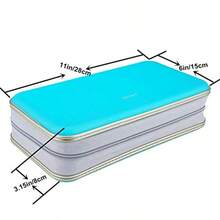 Cartera para CD y DVD capacidad de 96 unidades resistente almacenamiento de DVD carcasa dura soporte de disco de CD funda de DVD billetera soporte de almacenamiento para Blu-ray capacidad de 96 azul cielo - Azul Cielo - Ver 2