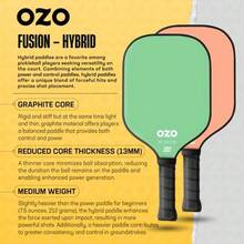 OZO Pickleball - Juego de 2 paletas - Verde Rosa - Ver 4