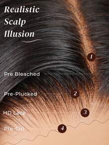 Straight Human Hair Lace Front Wig For Women 4x4 Transparent Lace Human Hair Glueless Bob Wigs 150% Density Pre-Cut HD Lace Natural Hairline Pixie Cut Wig Preplucked With Baby Hair - Natural Black - View 5