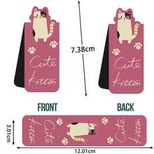 4pcs Cute Cartoon Cat Magnetic Bookmark Suitable As A Back-To-School Gift, A Student Reward, Or A Gift To Mark Reading Progress. - Multicolor - View 5