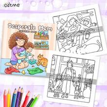 GDTME Livro de colorir para adultos e crianças com estampas simples e marcantes. Um livro de pintura encantador, perfeito para Páscoa, Dia das Mães, Natal, Halloween e aniversários. Ideal para relaxar e colorir em momentos de correria, perfeito para quem ama colorir e para a volta às aulas (um livro aconchegante para colorir). - Mãe Desesperada - Ver 3