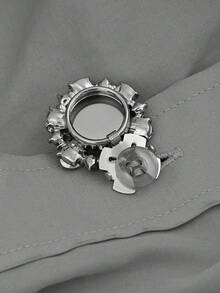 1/2/4pcs 19/25mm Rhinestone Button Covers For Women, Crystal Button Covers, Detachable Clip On Button Covers, Crystal Fancy Buttons For Clothing, Button Snaps With Pliers Press For Dress Suit Tux Shirt Accessories, Lead Color - Multicolor - View 6