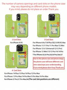 Wallet Phone Case With Card Slots For IPhone Air 17 16 15/14 Plus/13/12/11 Pro Max, PU Leather Stand, Dual Magnetic Clasp, Durable Shock-Proof, Light Green - Light Green - View 5