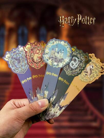 Harry Potter Retro Watercolor Themed Bookmark Set – Watercolor Animal Flower Series Bookmark , Decorative, Perfect For Marking Pages In Novels And Journals, Retro Watercolor Bookmark