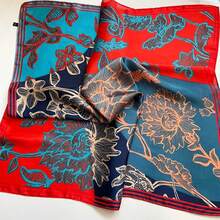 Luxury Design Print Silk Square Scarf Women Soft Satin Horse Hairband Neckerchief Office Hijab Headband Foulard Bag Ribbons Gift - 231009-1 - 查看 7