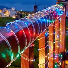 50/100/200/300pcs Solar LED Tube Lights String, Flexible Transparent PVC Solar Tube Lights, 8 Lighting Modes, IPX4 Waterproof For Outdoor Tree, Garden, Holiday Decor - Colored Light - View 5