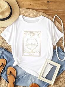 Women T-Shirt Print ACOTAR Book T Shirt V1 Tarot Tattoo  Merch Vintage Velaris SweaT City Starlight SJM Bookish 1704LO - 白色 - 查看 1
