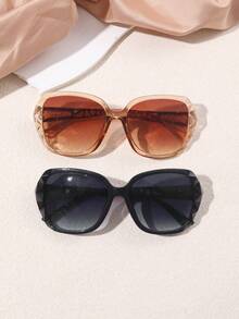 2 Paar Retro Übergrößen Modebrillen für den Sommer, Jugendmode - Verschiedenfarbig - Übersicht 8