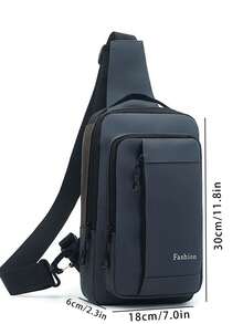 男士胸包大容量单肩斜挎包带密码锁，休闲运动小背包，摩托车包，时尚男士包，适合青少年，休闲户外运动旅行毕业礼物，手机包 - 彩色 - 查看 20