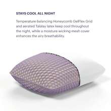 Harmony Anywhere Pillow - Travel/On-The-Go Hex Grid And Talalay Latex Core - No Pressure Support Stays Cool Compact And Lightweight For Easy Travel - Stormy Grey - 查看 4