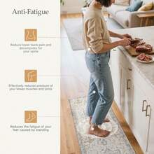 Kitchen Mats For Floor 2PCs Washable Anti Fatigue Mat For Cused 17.3x+17.3x30 Waterof Kitchen Rugs Non Slip Comfort Standing Mat Rug For Home Sink Laundry LightTaupeBrown - Light Taupe Brown - View 3