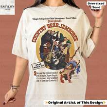 Women's Oversized Country Bear Carnival T-Shirt: Grizzly Manor Country Bear Carnival T-Shirt, Disneyland T-Shirt, Magic Kingdom T-Shirt, Big Al T-Shirt - 白色 - 查看 8