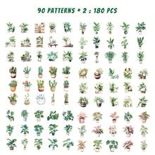 Bộ 30/180 miếng dán hoa cổ điển, chống thấm nước, trong suốt, hình hoa lá, dùng để trang trí sổ lưu niệm, nhật ký, bullet journal, sổ kế hoạch, cắt dán, đồ thủ công giấy, văn phòng phẩm, nhãn dán ngộ nghĩnh. - Nhãn dán - Xem 8