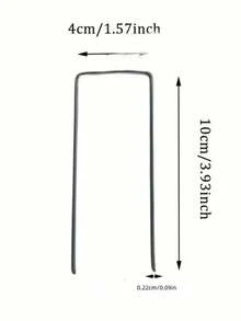 1/10/30/50/100pcs Galvanized U-Shaped Garden Safety Nails - Lawn Fabric Planting Supplies, With Gardening Balcony Accessories Anti-Grass Cloth Garden Pile Nails, Metal Lawn Fixtures, Wind Nails - Multicolor - View 10