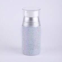 1pc 150ml Luxury Rhinestone Vacuum Pump Bottle, Refillable Container For Lotions, Creams, Serums - View 9