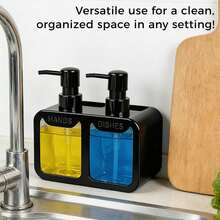 1 Bộ bình đựng xà phòng phong cách tối giản Bắc Âu, bình đựng dầu gội và sữa tắm để bàn trong phòng tắm, bình có thể tái sử dụng, kiểu dáng tương tự như bình bơm dùng trong khách sạn và nhà nghỉ. - Nhiều màu - Xem 4