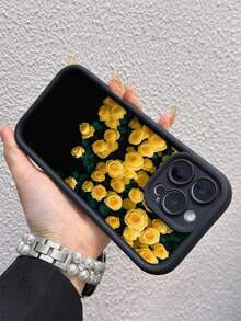 1 ốp lưng điện thoại TPU mềm mờ, in UV họa tiết hoa hồng vàng dễ thương, phù hợp với 17 Pro Max, 16 Pro Max, 15 Pro, 14 Pro Max, 13, 12, 13 Pro, 12 Pro Max, 11 Pro Max, 7/8 Plus, XS Max, XR - Nhiều màu - Xem 3