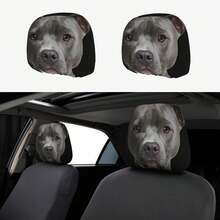 2pcs Sheepdog Print Car Headrest Covers - New Double-Sided Design Fits All Vehicles, Easy Installation - Funny Car Interior Decor For Male/Female Drivers/Passengers - Durable Fabric Headrest Protectors With Eye-Catching Print - Hat - View 17
