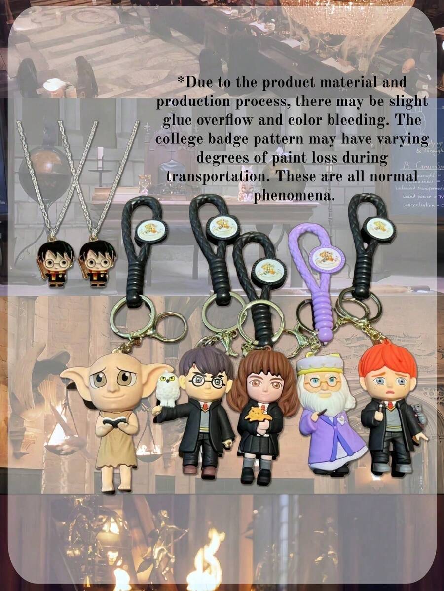 Harry Potter 1件情侣玩偶礼物，钥匙扣挂件，背包挂饰，送给好朋友的最佳节日礼物，派对氛围装饰，完美派对装饰，家居装饰摆件，完美房间装饰，圣诞礼物，情人节礼物，适合生日庆祝的理想朋友礼物，女士纪念品，可爱美学，情人节礼物，装饰品，家居装饰，情人节礼物 - 彩色 - 查看 1